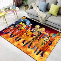 Anime Dragon Ball Goku žaidimų zonos kilimėlis 3D spausdinimas vaikams Žaidimas Dideli kilimai svetainei miegamajame Papuoškite kilimą vaikams žaidimų kilimėlis 40cm x 60cm orange