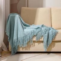 Skandinaviško vilnonio užtiesalo antklodė, sofa, megztas sofos užvalkalas, antklodė, lova, sofa, rankšluostis, patogus biuro pietų miego užvalkalas, kasdieniam naudojimui 127*178cm gray