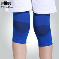 Kids Knee Compression Sleeve Support Brace For Basketball Volleyball Sports Gymnastics Child Knee Pads S blue