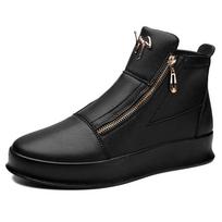 Martin boots autumn high-top board shoes white shoes British casual leather shoes boots 44 juoda