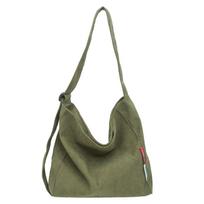 Crossbody bag women's light casual Japanese canvas bag Korean version large capacity tote bag class bag commuter shoulder bag men žalia