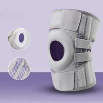 Adjustable Silicone Kneecap Support for Sports Shock Absorbing Stable Knee Protection Breathable Menisci gray