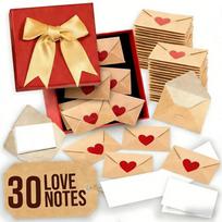 30&60pcs Mini Envelopes with Heart Stickers Love Notes Cards for Wedding Valentine's Day Romantic Gifts for Boyfriend Girlfriend S beige