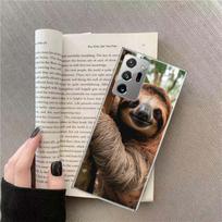 Cute Sloth Phone Case for Samsung A17 A37 A57 A54 A14 A24 A34 A07 A04S A02S A12 A22 A32 A52S A16 A26 A36 A56 A72 Galaxy Note 20 Samsung A36 5G white