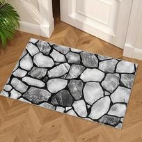 Modernus skalūno rašto dizainas Sveikinimo durų kilimėlis Neslystantis kilimas vidaus ir lauko naudojimui Terasa Balkonas Svetainė Miegamasis Grindų kilimas 40x60cm black