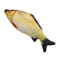 8 colių imitacinis pliušinis žuvies žaislas, įdarytas katės, žaidžiantis kramtomas, įbrėžiamas žaislas Crucian Carp beige