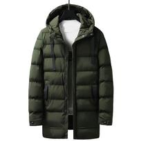 Žieminė parka vyrams ilga su kapišonu viršutinis drabužis paltas storas šiltas madingas kasdienis su kapišonu parka striukės vyrams vandeniui atsparus paltas didelis dydis 5XL armijos žalia spalva