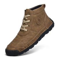 Men's Large Size Lace-Up Martin Boots – Outdoor, Casual, Short Work Boots, Size 48 48 brown