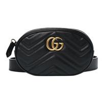 Gucci fanny pack GG Marmont Marmont Gold Label Logo Quilted Leather Shoulder Crossbody Bag Chest 105cm shoulder strap basic package (bag + dust bag) juoda