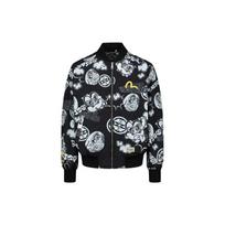 Evisu Daruma Print Baseball Collar Full Print Comfortable Zip Jacket Men jackets 2ESHTM3JK712RXPLBKAO L gray