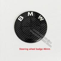 Carbon Fiber Black Logo Front Hood Emblem 82mm+Rear Badge 74mm+Wheel Hub Cap 68mm/56mm+steering Wheel Sticker 45mm for All BMW kyapx80 black