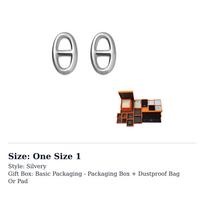 HERMES Farandole 925 Sterling Silver Stud Earrings Women's H113502B-00 One Size 1 gray