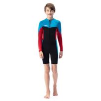 Kids 2.5mm Fullsuit Wetsuit Snorkeling Surfing Swimming Warm Thermal Dive Suit Boys Black Navy 14Y juoda