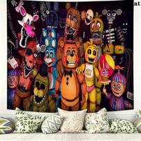 FNAF Sieninis gobelenas Estetiškas sieninis kabinamas spausdintas audinio pledas Dekoratyviniai gobelenai miegamajam svetainei namų dekoravimui 150cm x 200cm