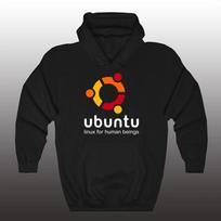 hoodie-Casual Pullover Sweatshirt Ubuntu Linux Operating System S white