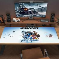 Astro Bot Custom Name Large Size Mouse Pad Large Gaming Table Cushion Non-slip Laptop Tablet Big Mousepad XXL Mat Mini PC Playmat With Lock edge 30cmx60cm(11.8x23.6inch) gray