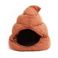 Warm Cap Funny Poop Hat Full Headgear Novelty Hat Novelty Plush Poop Hat  Cosplay oranžinė