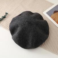 Women's Korean Fashion Beret: Retro Wool Painter Hat for Autumn & Winter One Size (56-58cm) gray