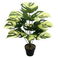 Nordic Monstera Artificial Plant - Lush Green Soft Decor for Home Landscaping black
