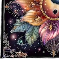Gėlių Disko Tarot Stalo Servetėlė Būrimų Kortų Stalo Servetėlė Gobelenas Astrologija Raganių Denio Audinio Dekoracija 50 brown