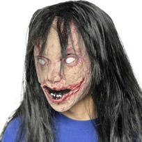 Helovino Siaubo Grimaso Vaiduoklio Kaukė Baisi Viso Veido Latekso Zombio Kaukė su Plaukais Kraupi Helovino Vakarėlio Cosplay Kostiumas F gray