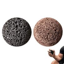 Natural Lava Stone Hand Grip Ball | 5cm Porous Texture | Grip Strength Training & Callus Building For Climbers Weightlifters gray
