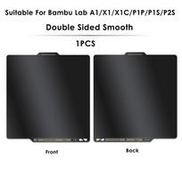 Bambu Smooth PEI Plate P2S X1 X1C A1 P1P P1S Build plates 256x256mm Double Sides Heatbed For Bambulab 3D Printer P2s Accessories 257x257 1 PCS gray