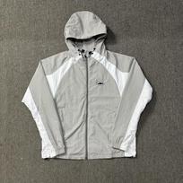 Vyriškas su gobtuvu vėjo striukė su atspindinčia juosta Laisvas sportiškas softshell paltai Ruduo Medium gray