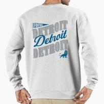 Unisex Cotton Sweater Pullover Hoodie Printed Sweater Detroit Football Vintage Retro City Sports Pullover Sweatshirt Casual Long Sleeve Sweatshirt L (60-70kg) balta