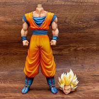 32CM Dragon Ball Son Goku Anime Figures Super Saiyan 1&2 PVC Collection Model Statue Boys Gifts Toys No Box orange