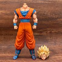 32CM Dragon Ball Son Goku Anime Figures Super Saiyan 1&2 PVC Collection Model Statue Boys Gifts Toys No Box