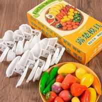 12 vnt. Mini vaisių Kanom Tailando Dim Sum Luk Chup formelės Torto deserto formelė Torto dekoravimo kepimo įrankis Presas 3D simuliacija Vaisiaus forma 12pcs yellow