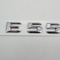 3D W124 W211 Mercedes-Benz E-CLASS E63 E200 E220 E240 E250 E280 E420 E430 E450 E550 For Trunk Rear Emblem Badge Chrome Letters E55 gray
