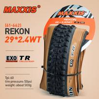 1pc MAXXIS 29 Tubeless Tire Rekon 29*2.4 29*2.6 EXO TR MTB Mountain Bike Tire For XC Trails Bike Parts Bicycle Accessories 29x2.4 yellow side black