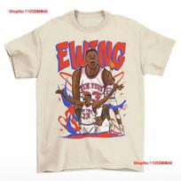 Patrick Ewing Cartoon Style New York Basketball T Shirt vintage Washed graphic Soft fashion Comfortable Versatile homme Stylish 4XL juoda