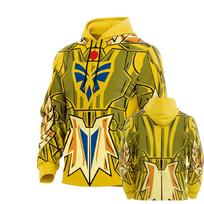 New Men's Saint Seiya Saga Cosplay Armor Hoodies Anime Sweatshirt Unisex Streetwear Pullover Fall Winter Tracksuit Coat 4XL yellow
