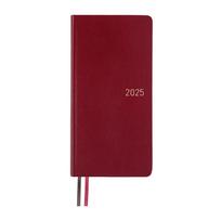 Hobonichi Techo 2025 Weeks Fine Balandžio pradžia Savaitės planuoklis Savaitės plonas vertikalus Klasikinis/Granato kairysis puslapis brown