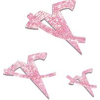 Bling Pink Rhinestone Emblems for Tesla Model 3 2017-2023, 6 Pcs Emblems Stickers for Front Trunk, Rear Trunk, Bedazzled Accessories for 3. Pink_Y_6pcs