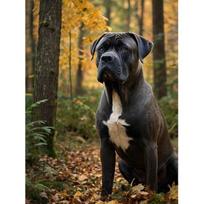 Juodas Cane Corso šuo AB deimantinė tapyba Sargas Didelio šuns portretas „Pasidaryk pats“ deimantinė siuvinėjimo namų miegamojo dekoras Tamsus prabanga AB Round 30X20cm black