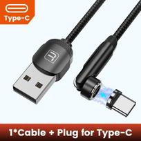 Magnetic USB Type C Cable For iPhone 12 X Xiaomi Fast Charger Micro USB Type-C Magnet Charging Cable Data Wire 1M/Type C Cable gray