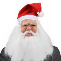 Kalėdų Santa Latekso Kaukė Tas pats Latekso Galvos Apdangalas Balta Barzdota Santa Kaukė Rekvizitas One Size white