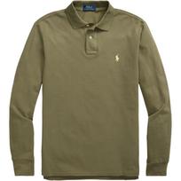 Polo Ralph Lauren logotipas siuvinėtas spaudinys Slim Fit ilgomis rankovėmis polo marškinėliai vyriški viršutiniai drabužiai žalias MNPOKNI16821661-310 XS gray