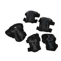 6pcs Set Adults Skateboard Protective Gear Kit Knee Pads Elbow Pads Wrist Guards Set black