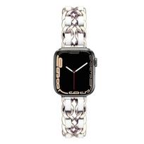 Moterų auksinė apyrankė Apple Watch juostai 11 10 46mm 9 8 Ultra 3 49mm SE 6 41 45mm 38/42mm 44 40mm Dirželis Metalinis Odinis Apyrankė Series 11 10 42mm black