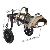 Adjustable Pet Trolley Pet Dog Wheelchair Rehabilitation Walking Aid Cart Portable Walk Trolley Tools for Hind-Leg Support gray