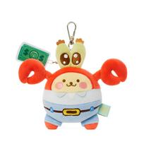 SpongeBob X Kakao Friends Little Muzi Baby Mr Krabs Plush Keychain Doll Korean Cute Kawaii Soft Keyring beige