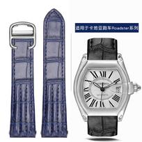 19mm 20mm Cartier Roadster W6206018 W6206017 Nailono laikrodžio dirželis Vyriškas Drobės Greitas Metalinis adapteris Karvės odos Laikrodžio dirželis Priedai 20mm gray