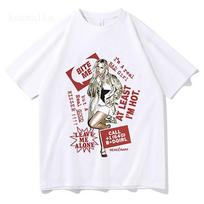 Reneé Rapp Date Back Tour T Shirts Harajuku Fashion Graphic Tee Unisex's Women High Quality Comfort T-shirts Retro Cotton Clothes 2XL white