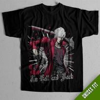 Devil May Cry Hell Is Back Graphics 100cotton Unisex Shirt 2026 Summer Oneck Unisexs Y2k Short Sleeve Retro Tshirt Gamer Gift S black
