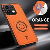 For OPPO Reno 16 Pro 16F FS Case Stylish Tech Textured Leather Skin-Friendly Drop-Proof Cover For OPPO Reno16 FS Funda OPPO Reno16 FS 5G oranžinė